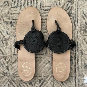 Jack Rogers Black Georgica Sandal 9.5